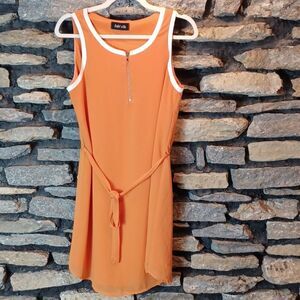 Women's Fab'rik orange sleeveless midi dress sz medium